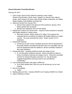 General Education Committee Minutes February 25, 2014