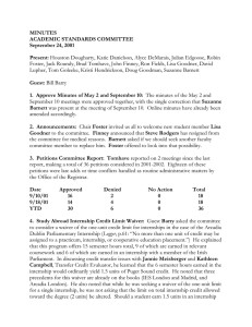 MINUTES ACADEMIC STANDARDS COMMITTEE September 24, 2001 Present: