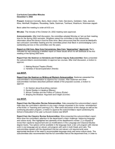 Curriculum Committee Minutes December 5, 2002 Present