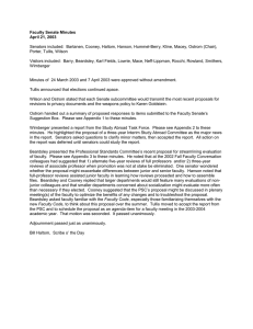 Faculty Senate Minutes April 21, 2003