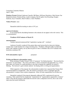 Curriculum Committee Minutes April 5, 2004