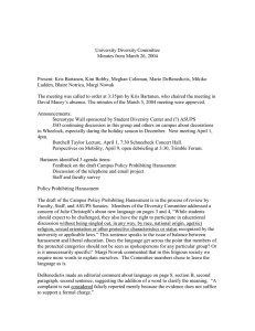 University Diversity Committee Minutes from March 26, 2004