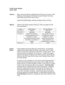 Faculty Senate Minutes April 5, 2004 Senators