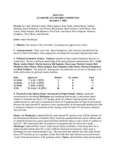 MINUTES ACADEMIC STANDARDS COMMITTEE December 3, 2004 Present: