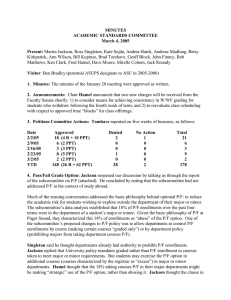 MINUTES ACADEMIC STANDARDS COMMITTEE March 4, 2005 Present: