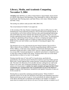 Library, Media, and Academic Computing November 5, 2004