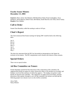 Call to Order  Faculty Senate Minutes December 13, 2004