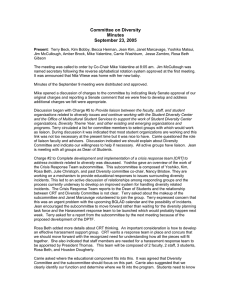 Committee on Diversity Minutes September 23, 2005