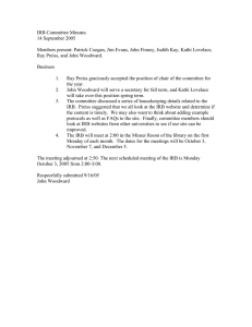 IRB Committee Minutes 14 September 2005