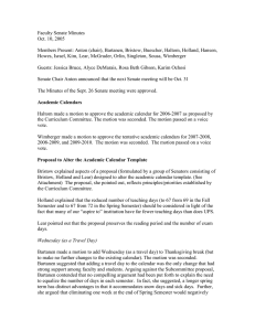 Faculty Senate Minutes Oct. 10, 2005