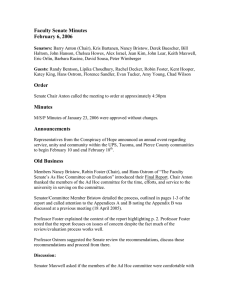 Faculty Senate Minutes February 6, 2006