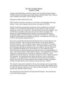 Diversity Committee Minutes October 13, 2006