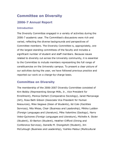 Committee on Diversity 2006-7 Annual Report