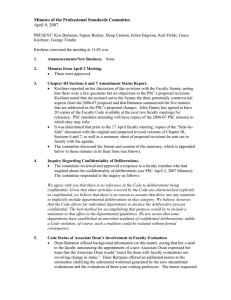 Minutes of the Professional Standards Committee April 9, 2007