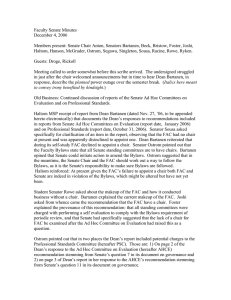 Faculty Senate Minutes December 4, 2006