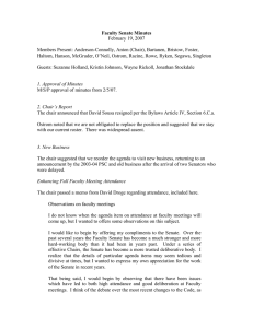 Faculty Senate Minutes February 19, 2007