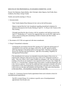 MINUTES OF THE PROFESSIONAL STANDARDS COMMITTEE  4/25/08