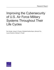 Improving the Cybersecurity of U.S. Air Force Military Systems Throughout Their Life Cycles