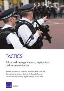 TACTICS Policy and strategic impacts, implications and recommendations