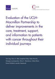 Evaluation of the UCLH- Macmillan Partnership to deliver improvements in the