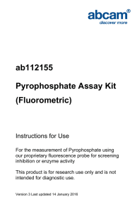 ab112155 Pyrophosphate Assay Kit (Fluorometric) Instructions for Use