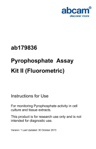 ab179836 Pyrophosphate  Assay Kit II (Fluorometric) Instructions for Use