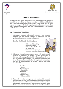 What is Work Ethics?