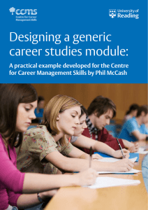 Designing a generic career studies module: