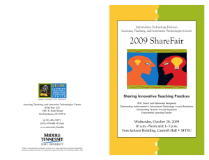 2009 ShareFair Sharing Innovative Teaching Practices Information Technology Division