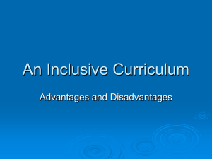 An Inclusive Curriculum Advantages and Disadvantages