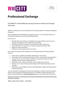 Professional Exchange  ETF/WMCETT’s West Midlands Learning Consortium Professional Exchange CPD events