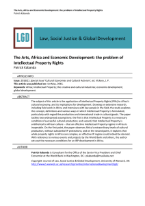 Law, Social Justice &amp; Global Development Intellectual Property Rights Patrick Kabanda