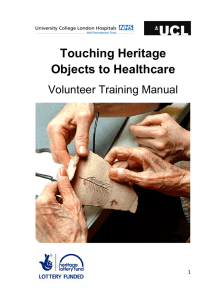 Touching Heritage Objects to Healthcare Volunteer Training Manual