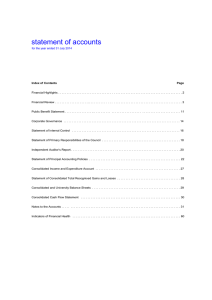 statement of accounts for the year ended 31 July 2014