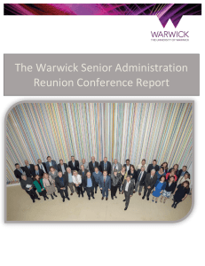 The Warwick Senior Administration Reunion Conference Report