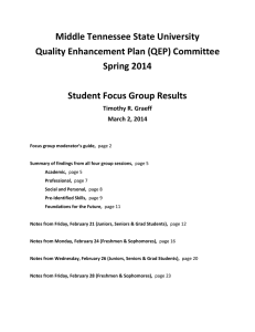 Middle Tennessee State University Quality Enhancement Plan (QEP) Committee Spring 2014