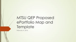 MTSU QEP Proposed ePortfolio Map and Template February 4, 2016