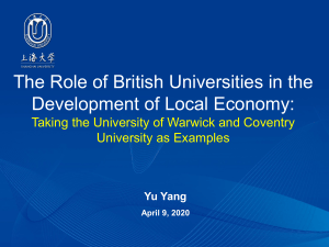 The Role of British Universities in the Development of Local Economy: