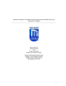 Economic Contributions of Middle Tennessee State University (MTSU) to the... Community: An Update