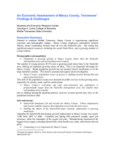 An Economic Assessment of Maury County, Tennessee  Findings &amp; Challenges