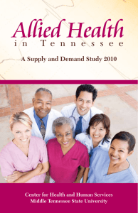 Allied Health A Supply and Demand Study 2010