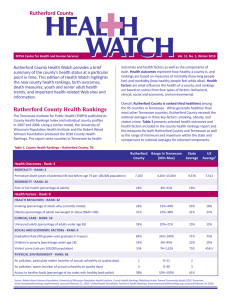 Rutherford County Rutherford County Health Watch provides a brief