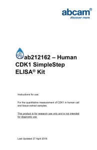 ab212162 – Human CDK1 SimpleStep ELISA Kit