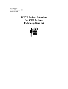 ICICE Patient Interview For CHF Patients Follow-up Item Set