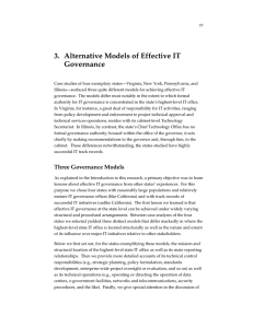3.  Alternative Models of Effective IT Governance