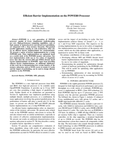 Efficient Barrier Implementation on the POWER8 Processor