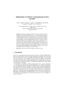 Optimization of Collective Communication in Intra- Cell MPI