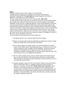 Page 3 Planning: Guerrilla warfare, Urban conflict, Conventional War.