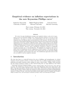 Empirical evidence on inflation expectations in the new Keynesian Phillips curve