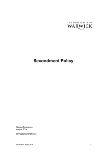 Secondment Policy